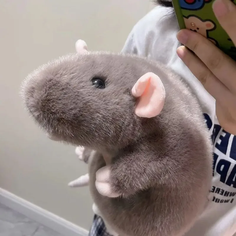 Mignon 35cm souris poupée en peluche surdimensionné seiche souris poupée dessin animé doux Animal Figure enfant cadeau anniversaire jouet