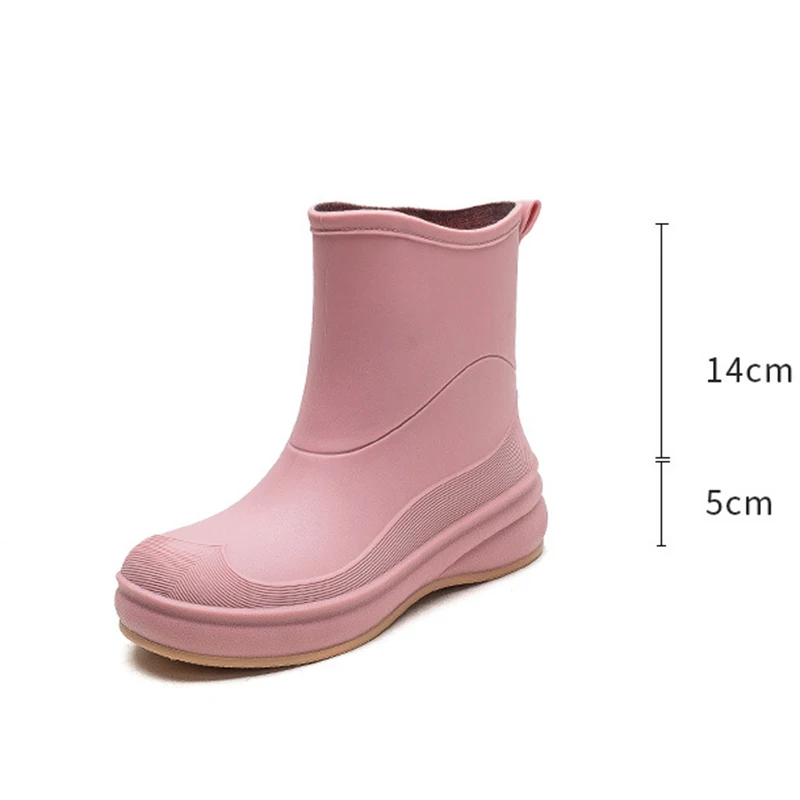 Modieuze Korte Buis Regenlaarzen Waterdichte Antislip Slijtvaste Regenlaarzen Dames Werk Tuinschoenen Outdoor Wading Schoenen