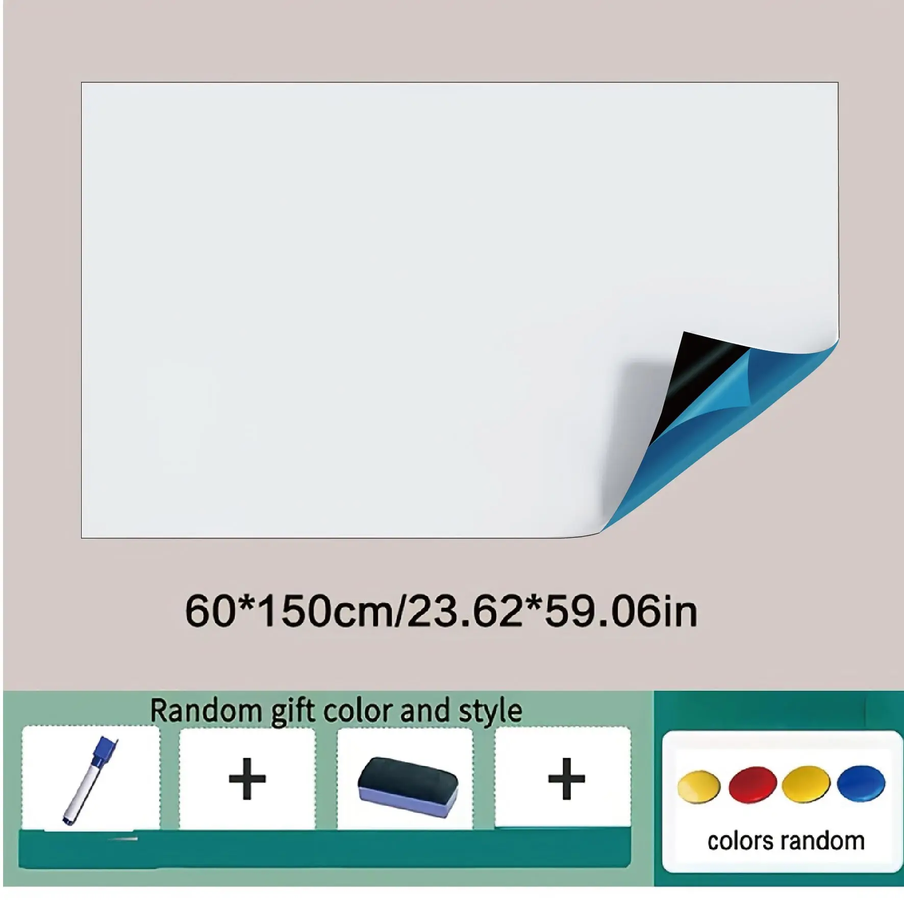 Erasable Magnetic Whiteboard Sticker, Self-adhesive Wall Whiteboard, Suitable for Back-to-school Season, Classroom Office Use