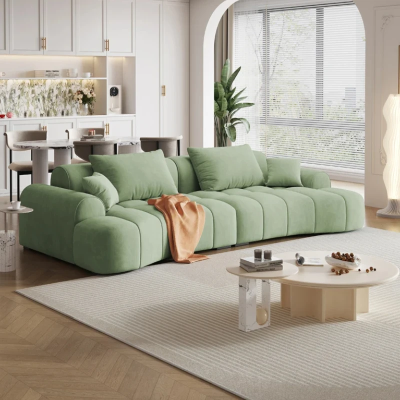 

Designer Relax Fancy Cushion Sofa Soft Modular Curved Modular Chaise Plush Sofa Sectional Lazzy Recliner Salon Meuble Furniture