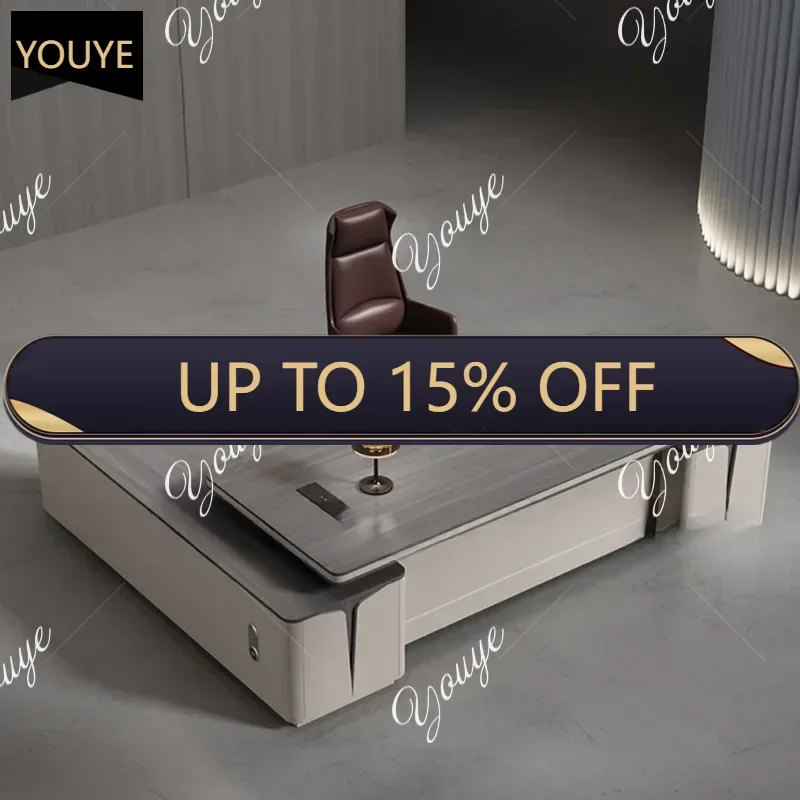 

Q угловой роскошный офисный стол с выдвижным ящиком для спальни, домашнего письма, офисный стол для руководителей, компьютерное хранилище, мебель Mesa Ordenador