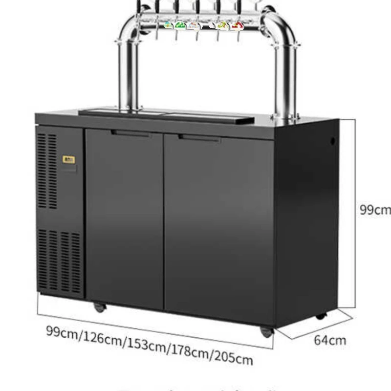 Water-cooled plate-type well-type wine cabinet, craft beer beer, bar counter, all-in-one machine
