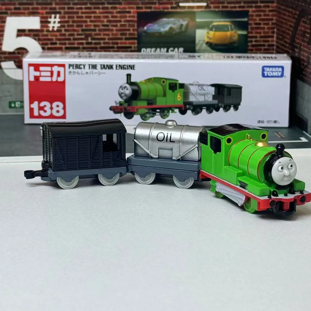 Tomica Long Type No.138 Percy The Tank Motor Train Takara Tomy modelo Kit figura juguetes fundidos a presión para niños