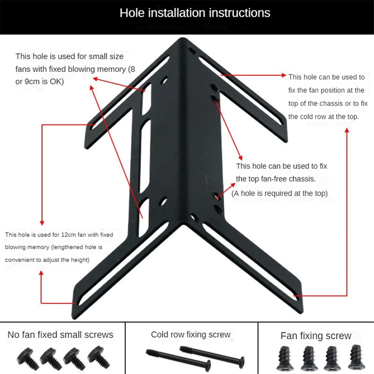 HOT 120mm RAM Module Cooling Pump Radiator Support Drainage Reservoir Mount Bracket Holder Heatsink Fan Holder Stand Black