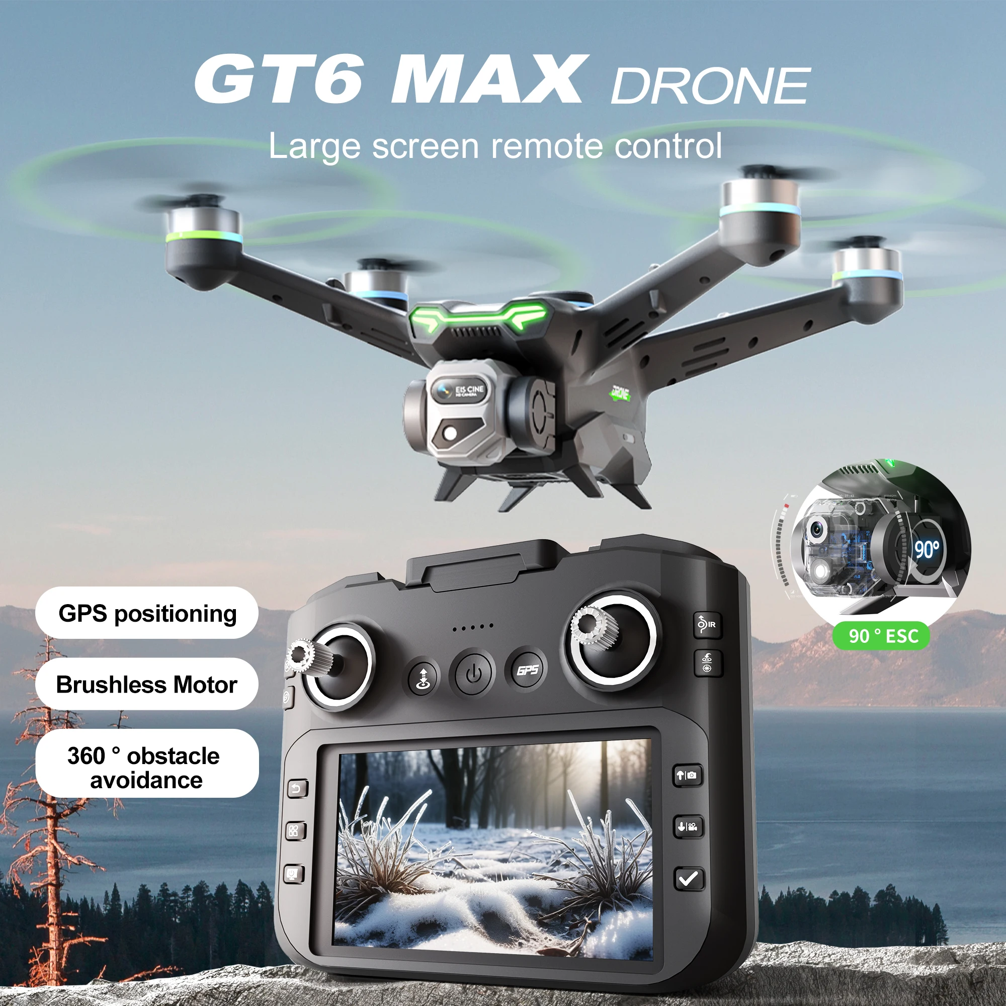 

GTR6 Edward 5G optical flow GPS folding drone with WIFI transmission professional aerial camera medium-sized with servo gimbal