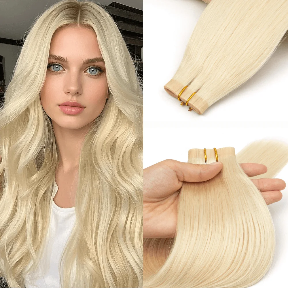 

12-20 Inches Long PU Skin Weft Hair Bundles Hair Weaves Highlights Dark Brown Virgin Human Hair Weft For Women No Tape On