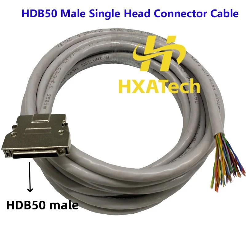 Standard 25 pairs * 2 * 0.5 cable HDB50 Single Head RJ21 Connector Wire for  program-controlled telephones various switches