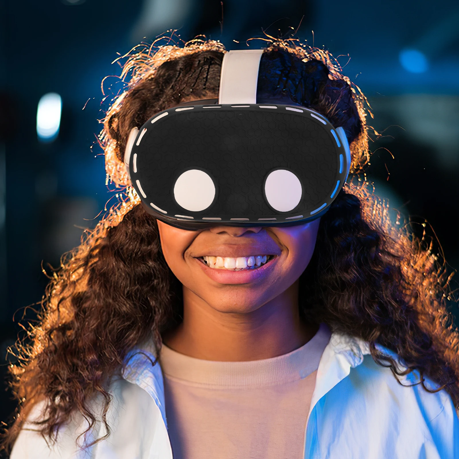 

Silicone Vr Headset Cover Antiscratch Lens Protector Gaming Accessories Replacement Part Compatible Vr Mask Cover