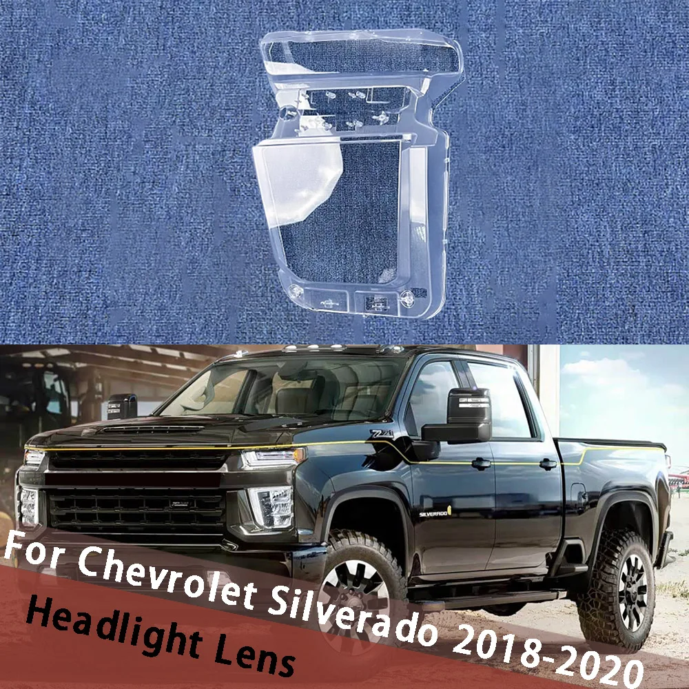 

For Chevrolet Silverado 2018 2019 2020 Headlamp Cover Shade Headlight Lens Housing Lamp Shell Masks Plexiglass Replace Lampshade