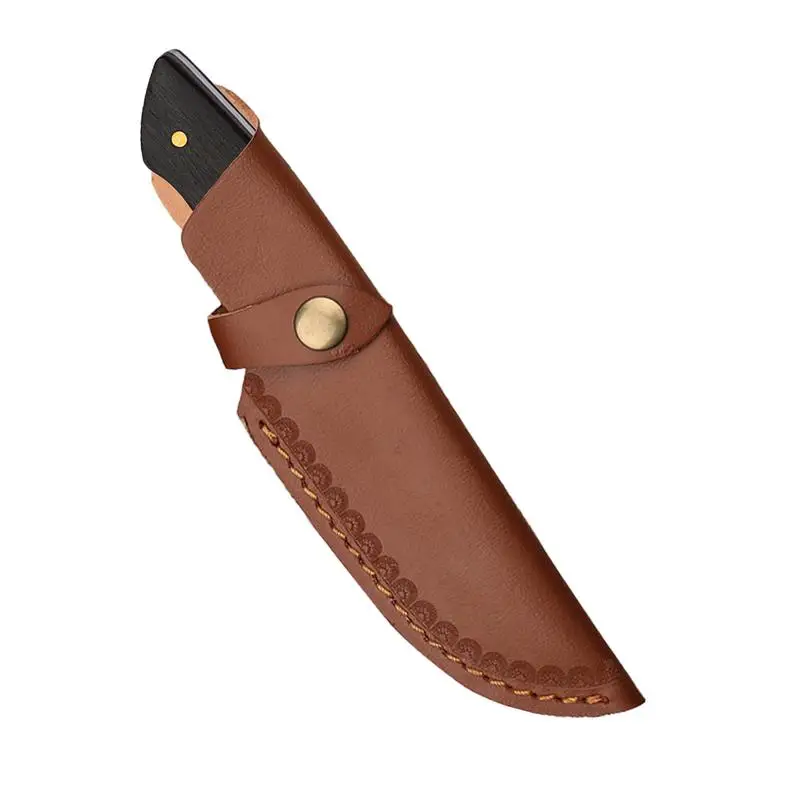 Knife Protective Cover Leather Sheath Belt Knife Sheath Leather Sheath With Waist Belt Buckle Pocket Multi-function Tool