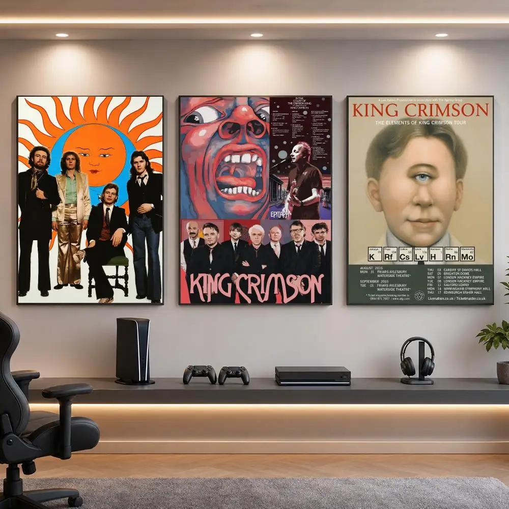 Band K-King Crimson Progressive Rock Poster HD Removable Wall Art Gift Bedroom Lounge Dorm Office Gaming Cafe Bars