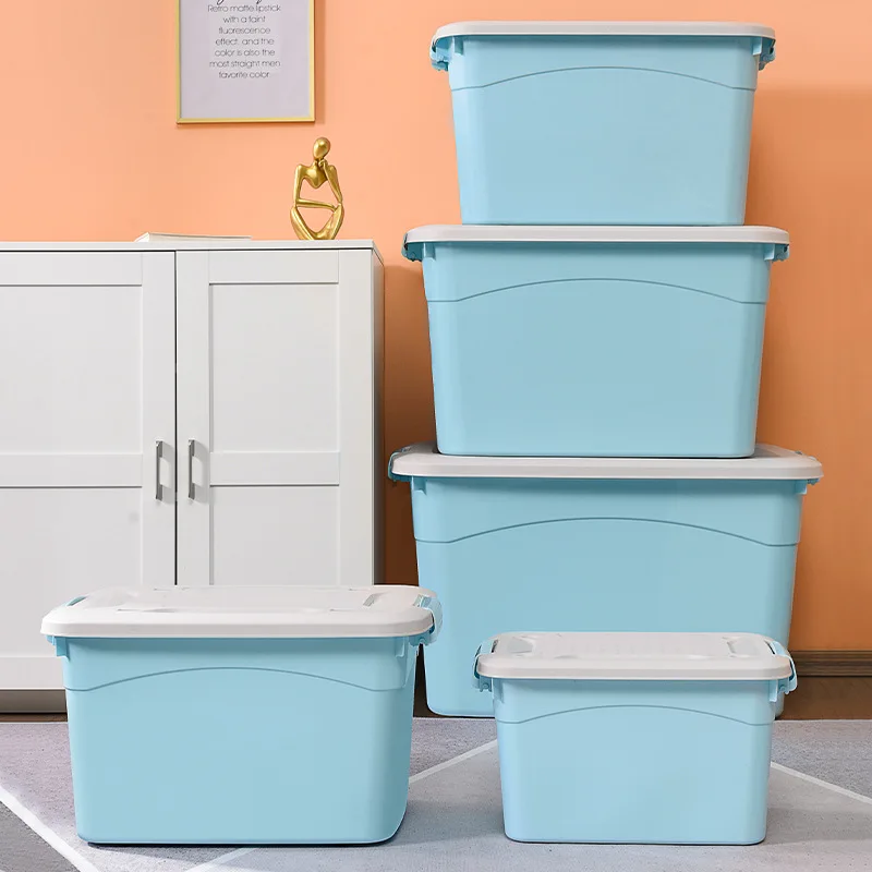 Thickened Clothing Storage Organizer Box Kids Toy Storage Plastic Box Wardrobe Portable Hand Carry Minimum Order Home Use
