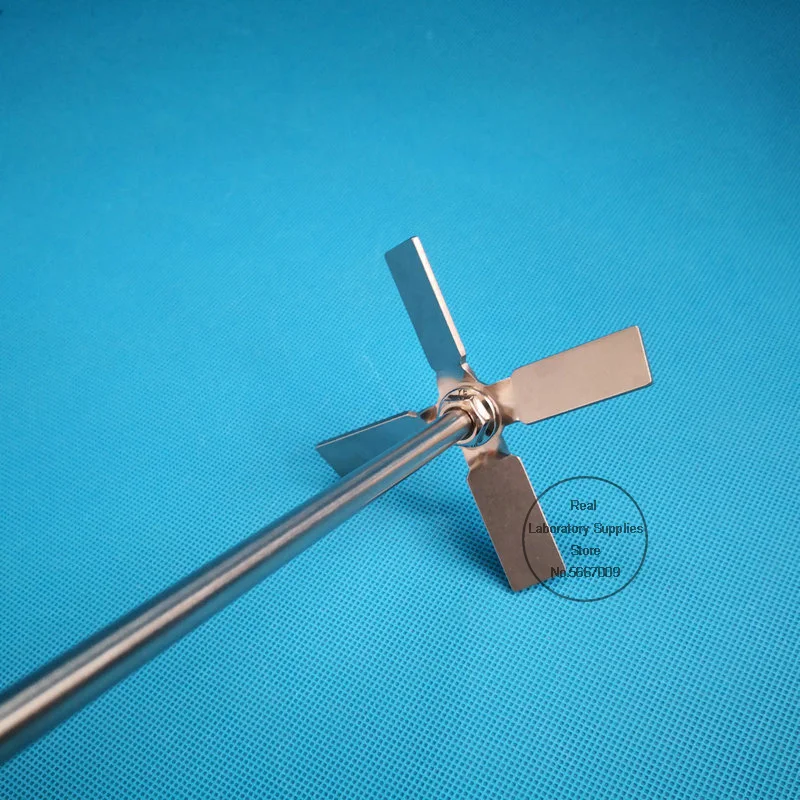 1set lab stainless steel four-leaf paddle stirrer cross blade with agitating stirring rod