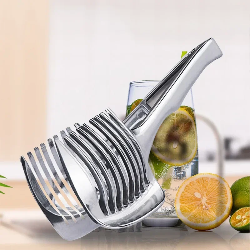 Lemon slicer Milk tea shop Household lemon cutting artifact Multifunctional orange potato clip tomato cutting kitchen tool