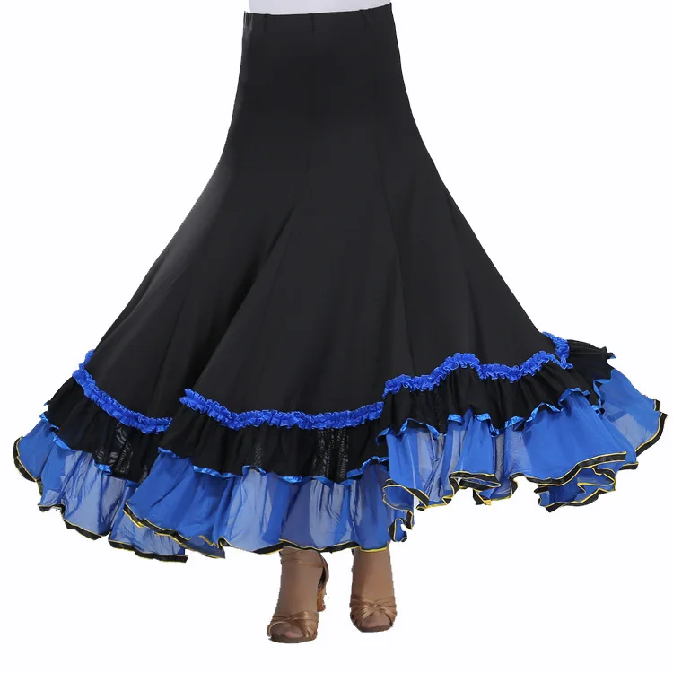 customized-women's-adult-latin-dance-dress-modern-dance-half-skirt-big-swing-skirt-waltz-social-competition-performance-costume