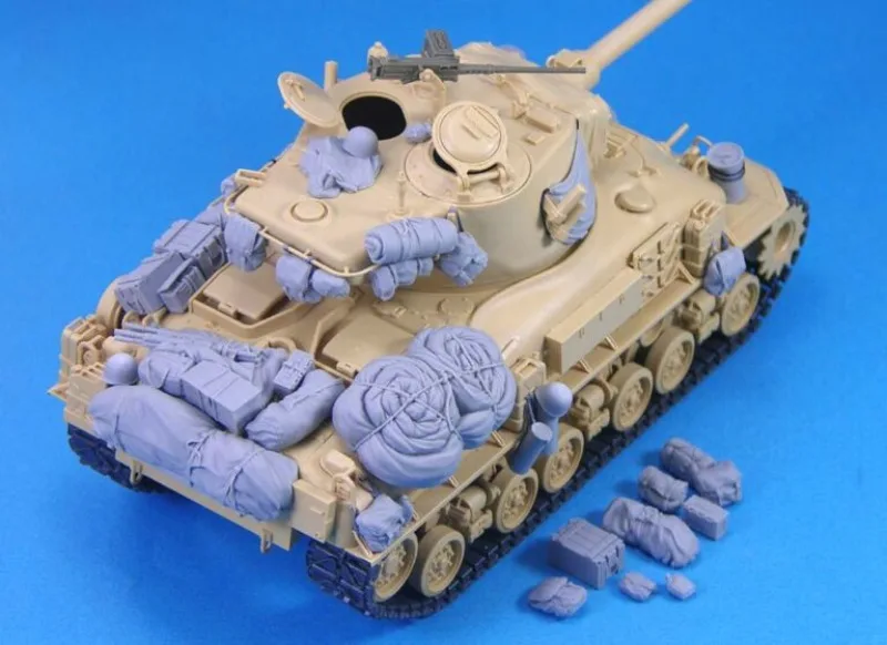 

1/35 Scale Die-Cast Resin Model Assembled Kit M51 Sherman Tank Stowage Set (No Tank) Unassembled and Unpainted