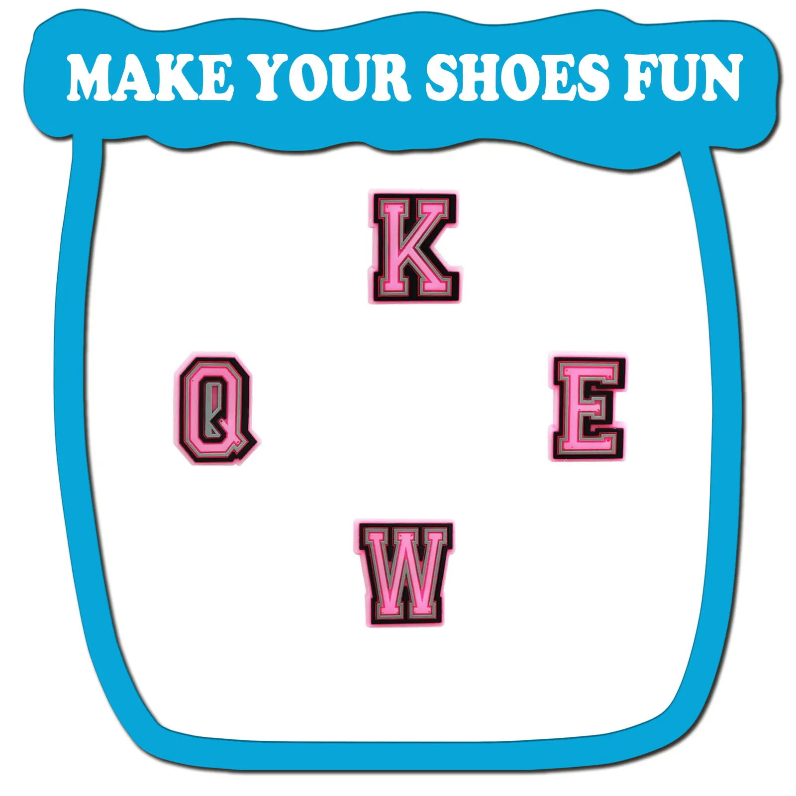 26Pcs Pink Alphabet Letter Series Shoe Charms For Sandals, PVC Shoe Decorations Accessories For Christmas, Birthday
