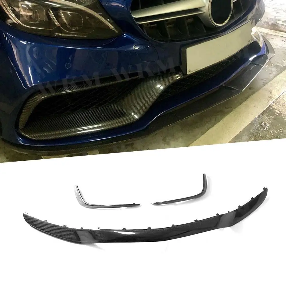 

C Class Carbon Fiber FRP Front Bumper Mid Lip Spoiler for Mercedes Benz W205 C63 AMG S C180 C200 C260 Sedan 15-17 Car Styling