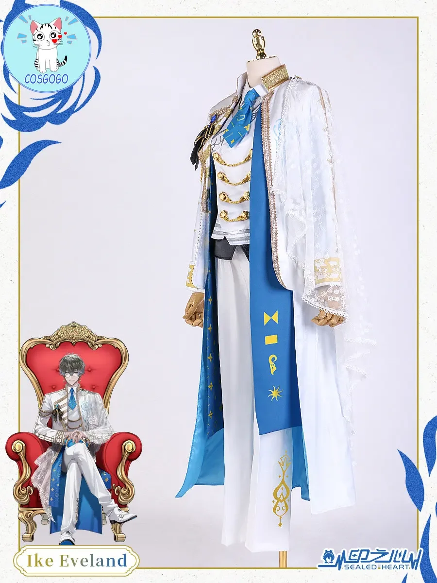 Hololive VTuber Luxiem Ike Eveland Cosplay Costumes Anime Game Half Anniversary Fancy Suit Party Halloween Carnival Uniforms