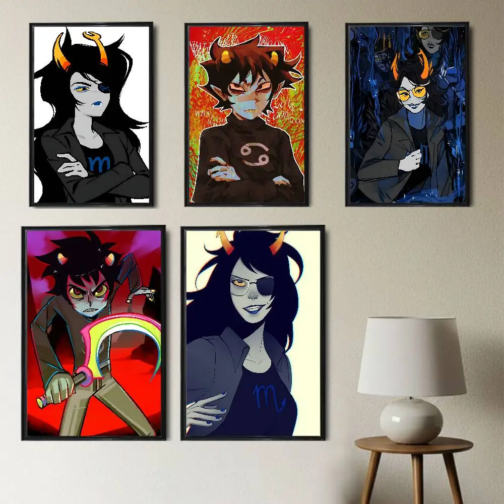 

Vriska Serket Karkat Vantas Homestuck Poster Prints Wall Art Picture Painting Gift Living Room Restaurant Bar Large Dec Sticker