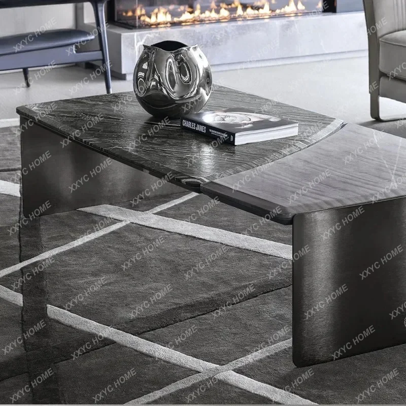 

X-S minimalist villa living room premium square marble coffee table
