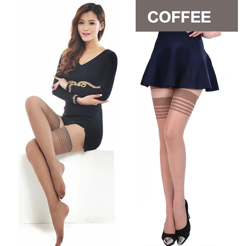 Summer Sexy Stockings For Women Thigh High Non-Slip High Stockings Ultra-thin Silk Transparent Female Over Knee Socks Hosidery