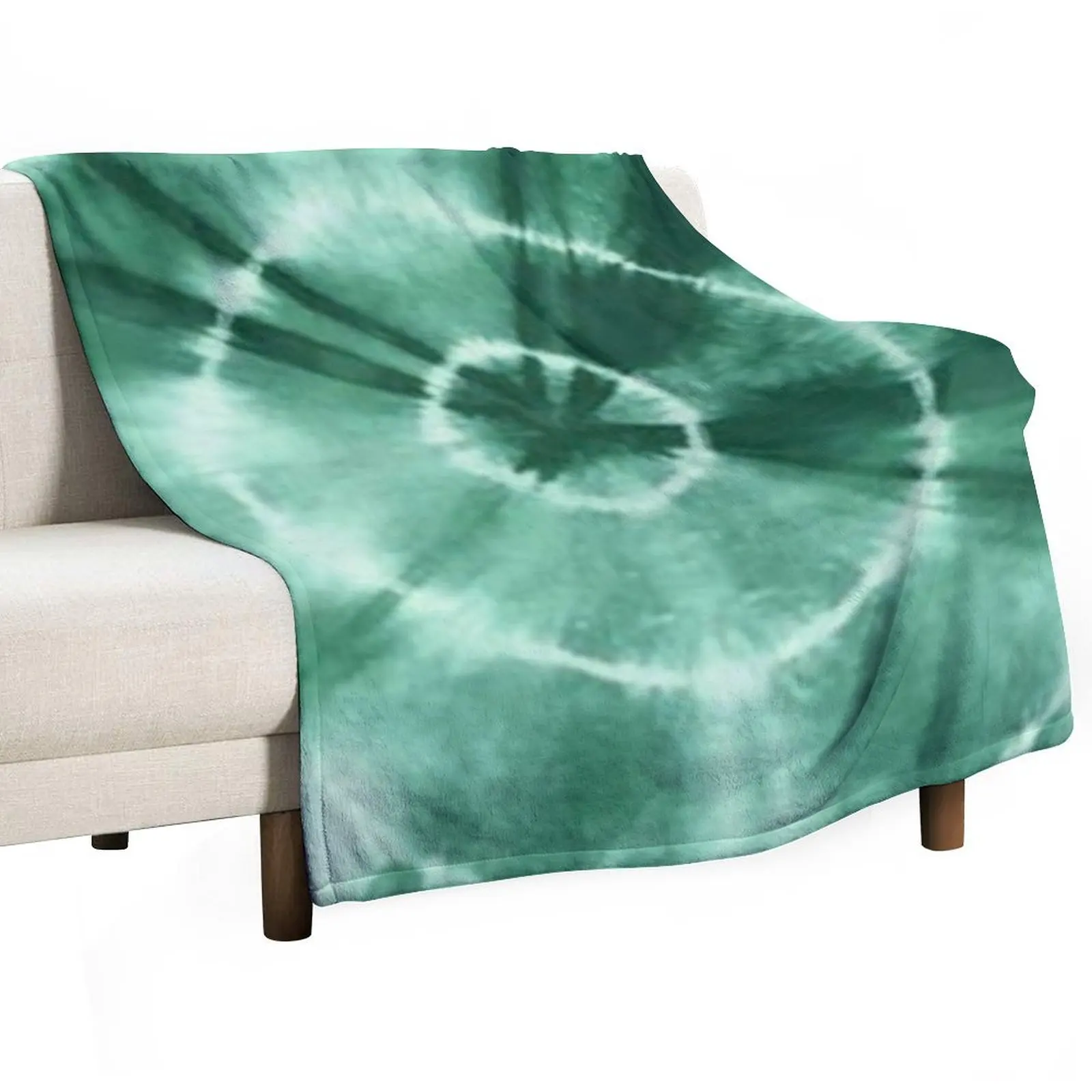 

tie dye print green Throw Blanket Stuffeds Plaid on the sofa for winter Travel Blankets