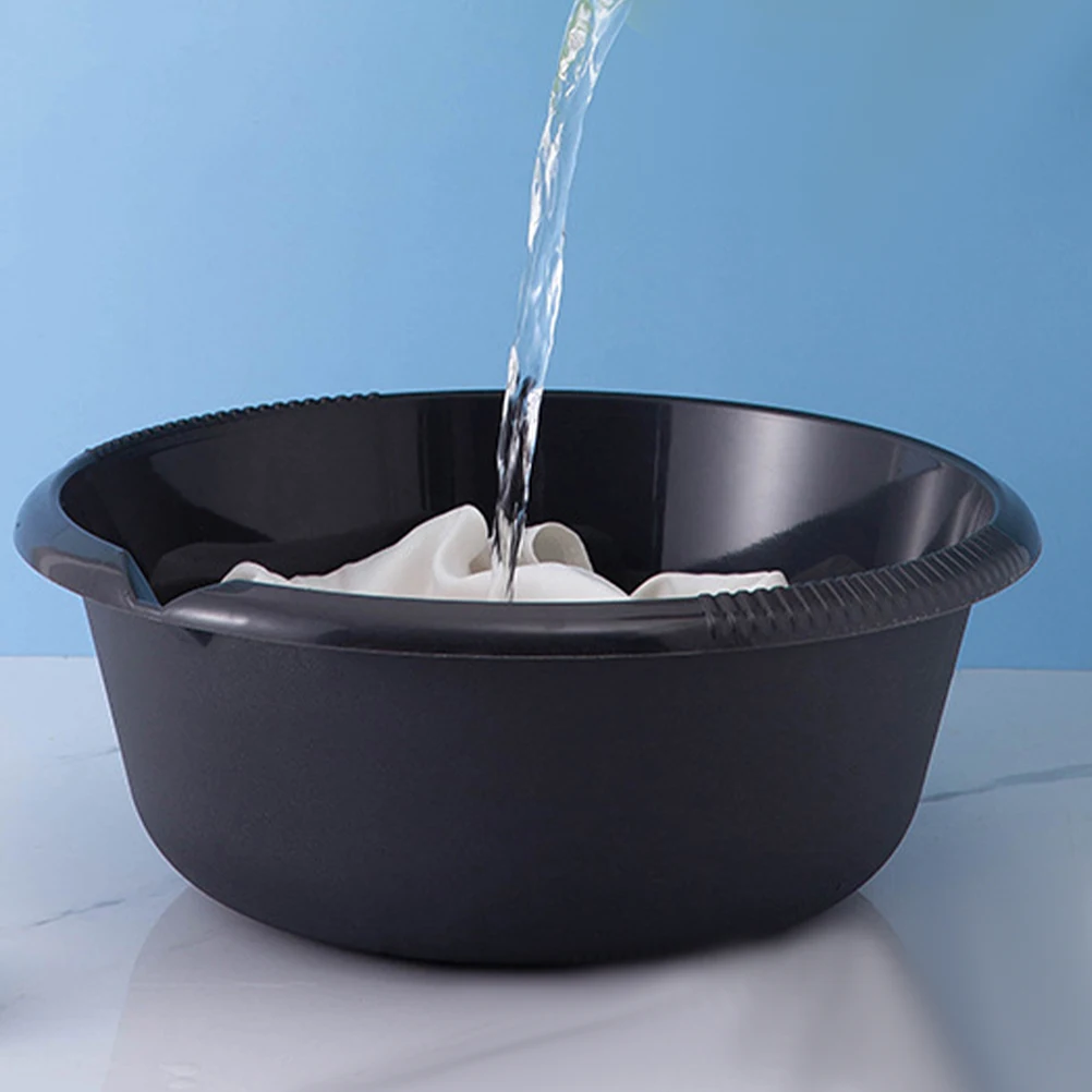 

Thickened Plastic Wash Basin Kitchen Sink Dish Laundry Baby Clothes Face Cleansing Compact Lightweight Portable Durable Space