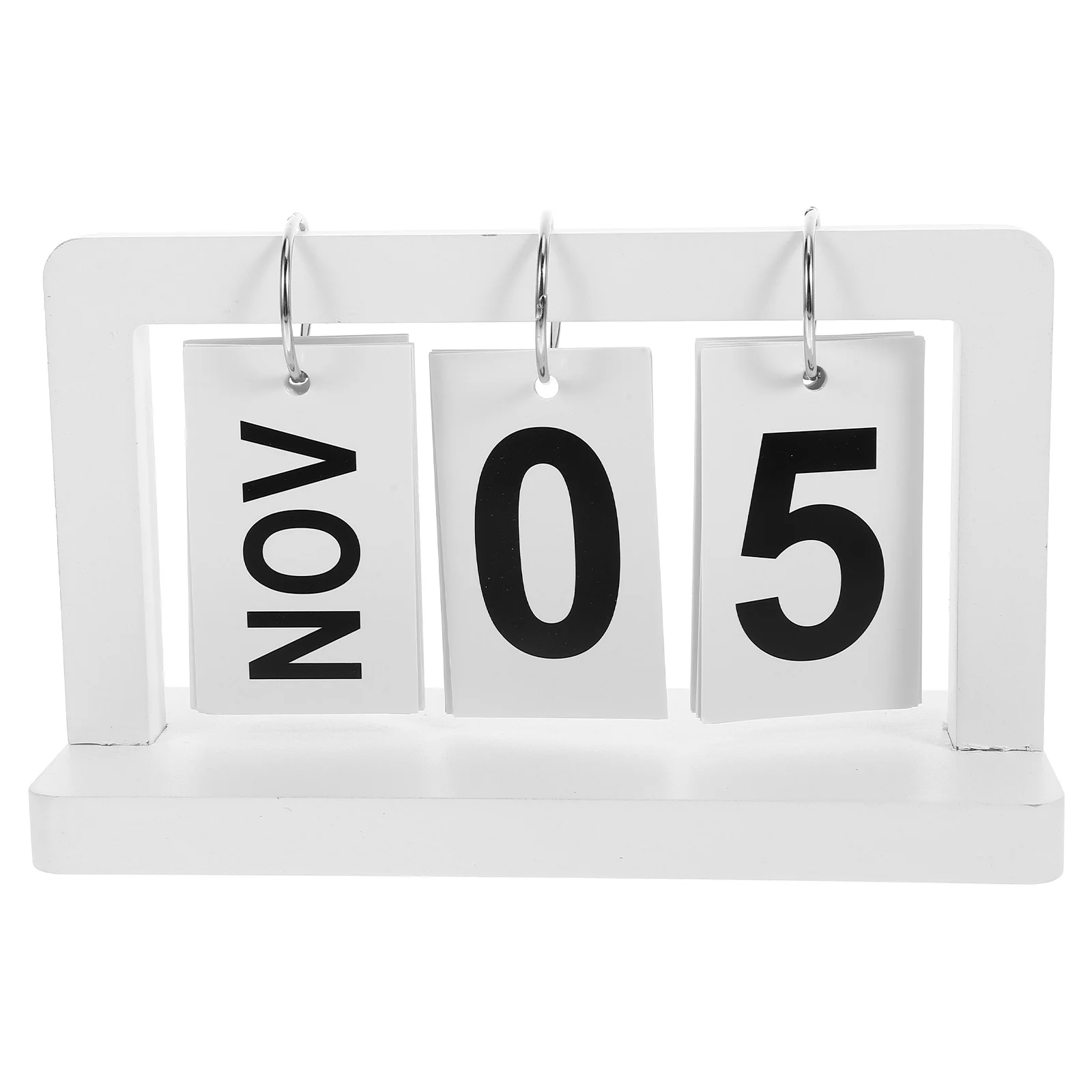 

Elegant Wood Perpetual Flip Calendar Desk Creative Design Reusable Yearly Planner Home Office Coffee Table Accessory