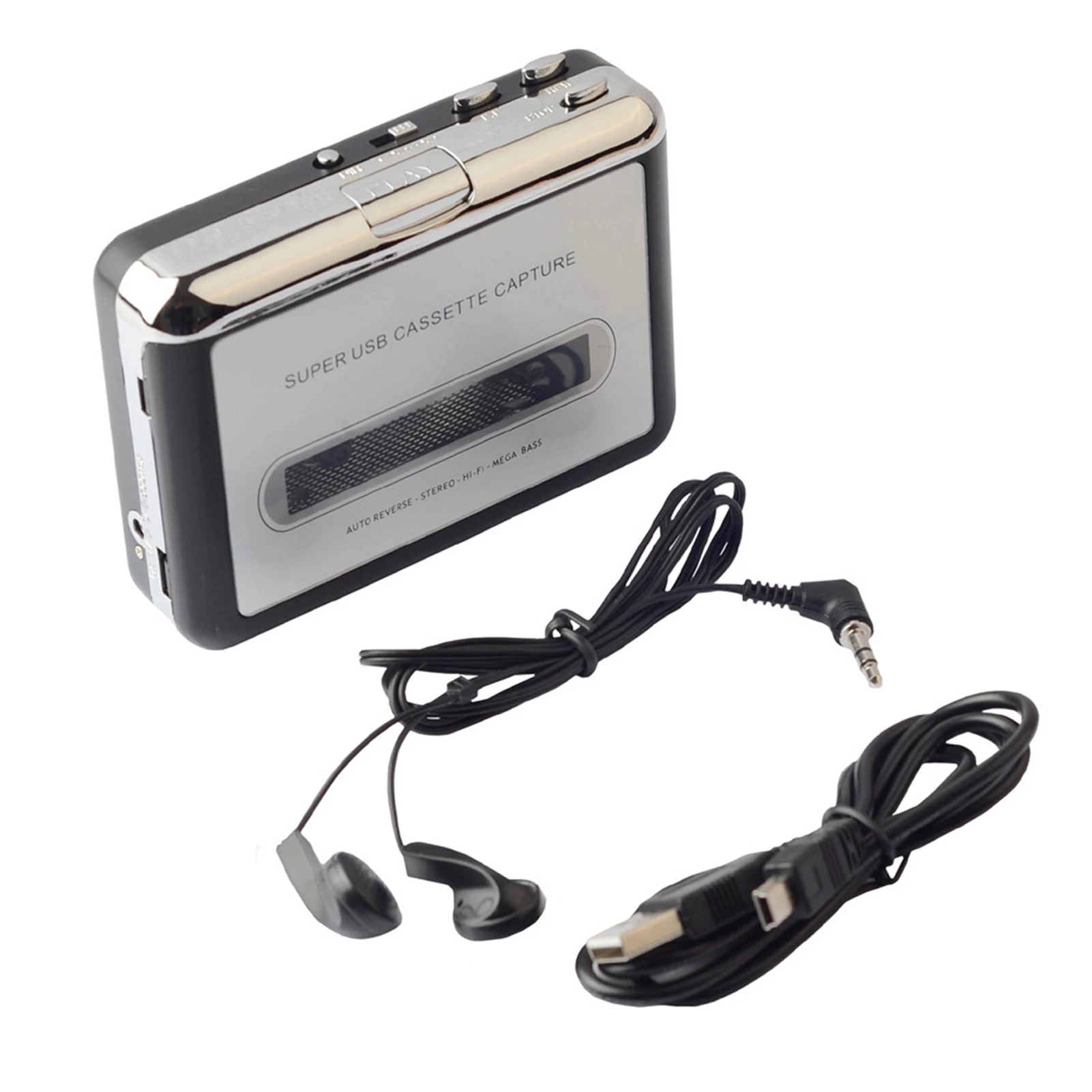 Portable Tape Player USB Cassette Capture to MP3 Converter Radio Player with 3.5mm Socket Player Cassette Recorder Player