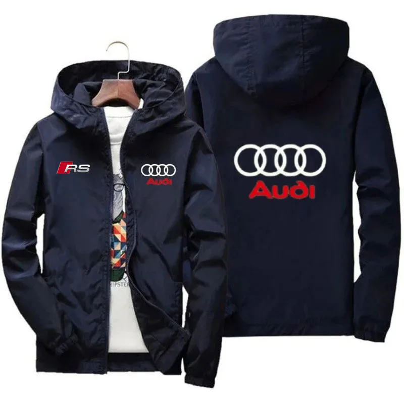 

Новая мужская модная куртка 2026 года с логотипом Audi, ветрозащитная, для активного отдыха, водонепроницаемая и ветрозащитная куртка, летняя