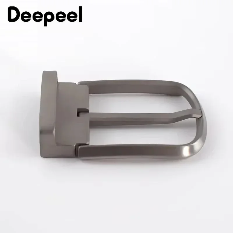 Deeweel sabuk Titanium murni pria, 36/38mm gesper tanpa karat, cincin kasual bisnis antialergi dengan alat sekrup