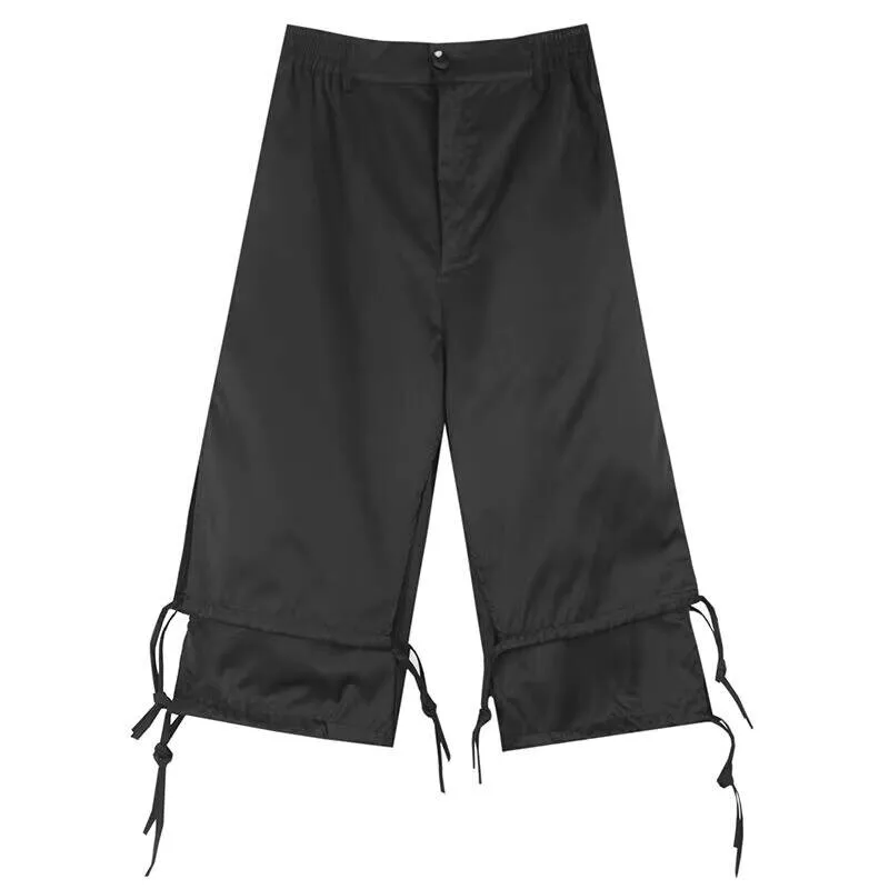 Pants Summer Wide Pants Casual Leg Men's Pants Men's Shorts Fake Two Pieces Seven Minutes Pants Yamamoto Fashion