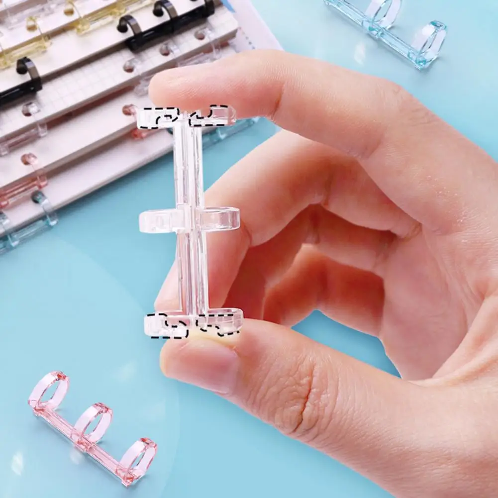 แหวนยึดกระดาษยืดหยุ่นอุปกรณ์เครื่องเขียน2ชิ้นแหวนเกลียวสปริง3รูสำหรับสมุดบันทึก