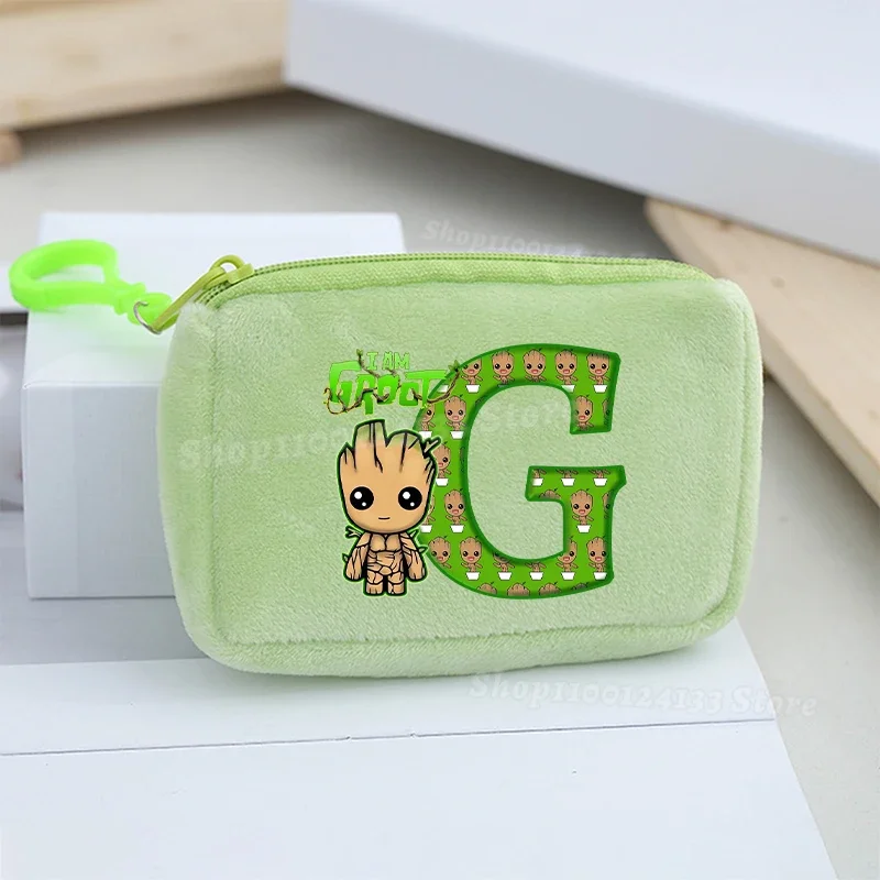 Marvel Groot Kids Portemonnee Draagbare Letters Disney Rol Cartoon Print Pluche Portemonnee Bankkaart Opbergtas Kind Verjaardagscadeau