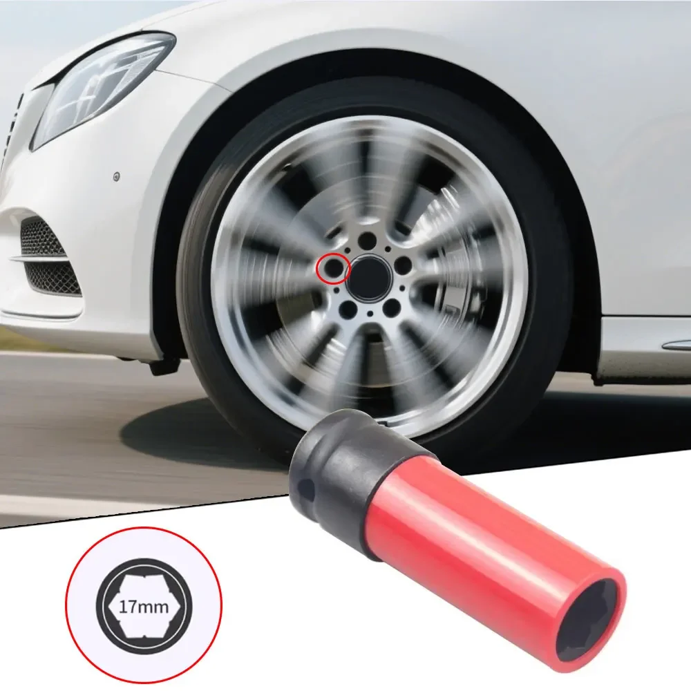 

For Mercedes Benz S Series Car Wheel Lock Nut Removal Socket Wrench 17mm parts Anti-theft Removal Socket Wrench Repair Tools