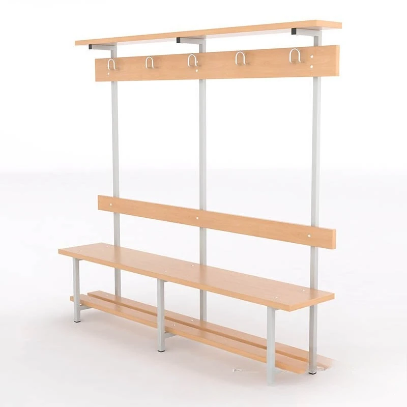 Double-sided locker room, bench wardrobe, coat rack, single-sided with clothes hook