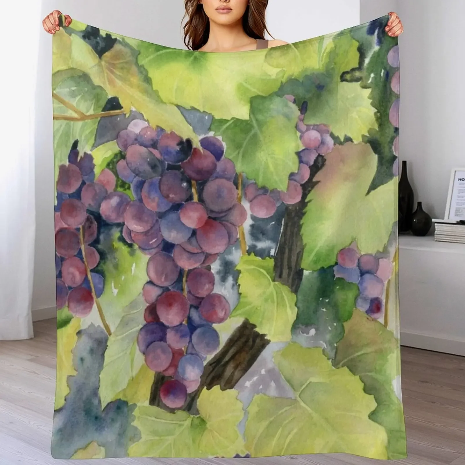 

Grape Vines Throw Blanket Warm Napping Blanket for Office Couch Bed