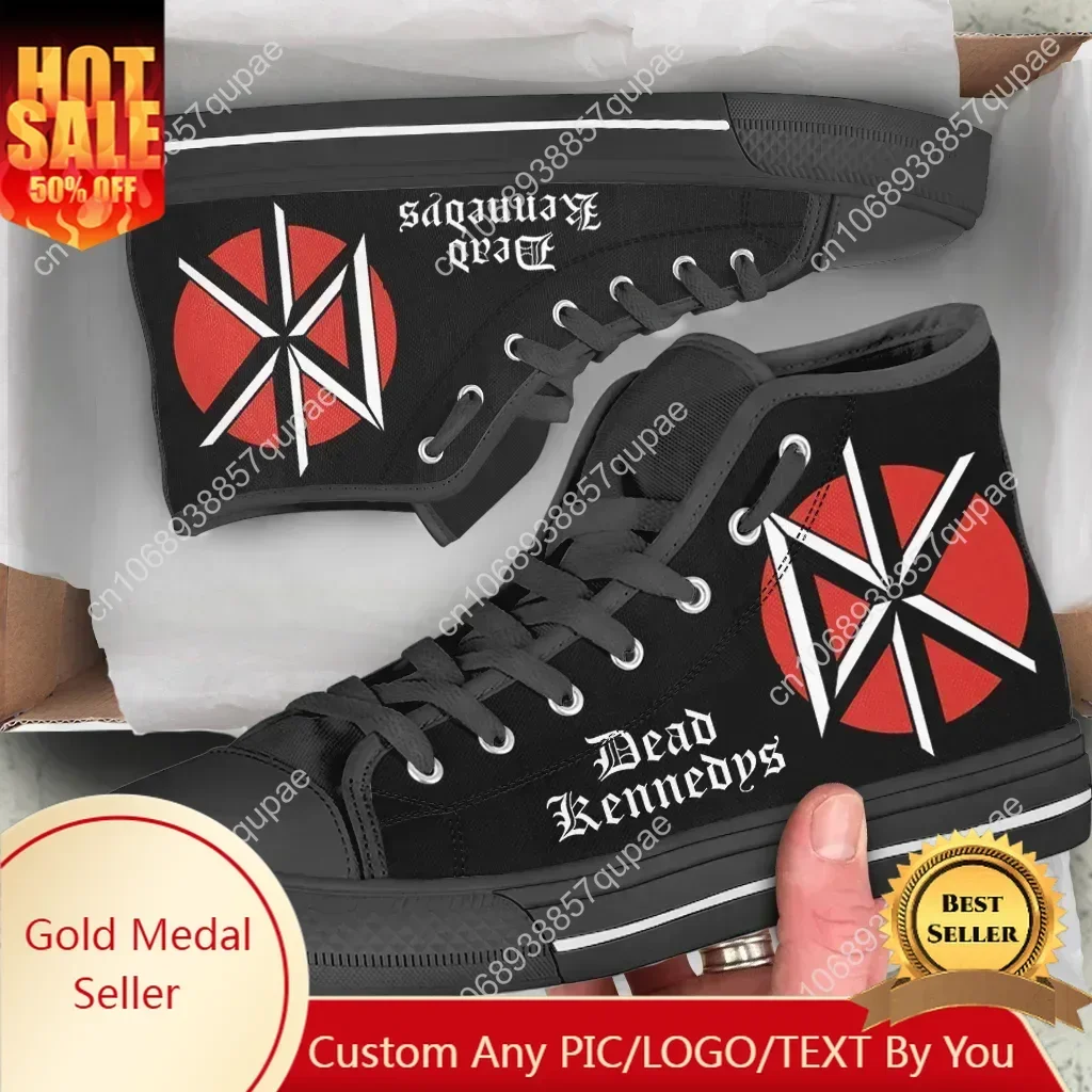 Dead Kennedys Man Woman High Quality High Help Canvas Shoes Lightweight Casual Board Shoes Fashion Sneakers Hot Canvas Shoes
