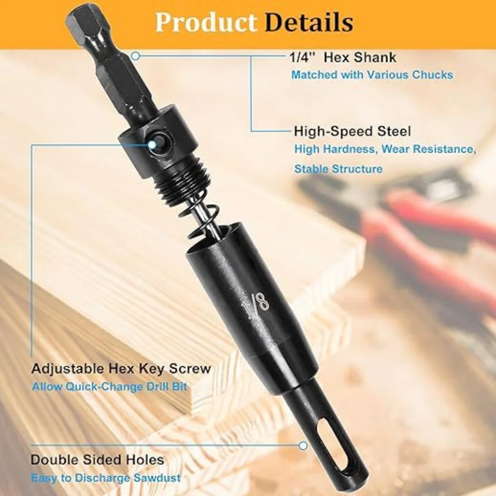 

Сверло с шестигранным хвостовиком из углеродистой стали для установки дверных петель Эффективная установка для шестигранного хвостовика 1 4 дюйма