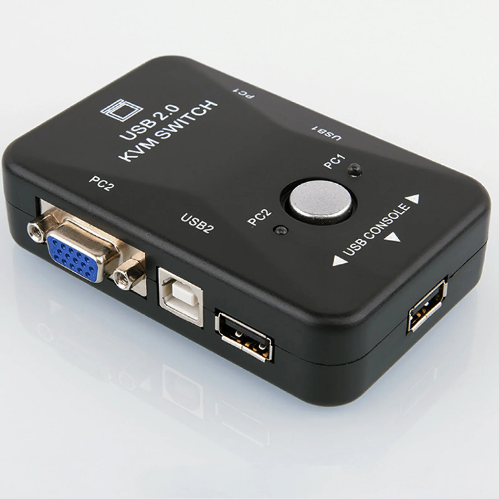 المزدوج/2-ميناء USB VGA KVM صندوق التبديل جهاز التبديل USB 2.0 KVM التبديل الفاصل صالح للماوس لوحة المفاتيح رصد الكمبيوتر سطح المكتب