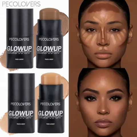 1 stick per contorno viso, aspetto ombra naturale viso 3D, per tutte le pelli, trucco viso evidenziatore, contorno e correttore, regali perfetti