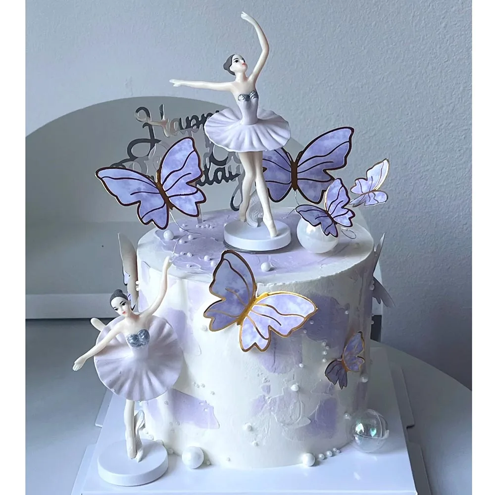 Tanzende Mädchen Kuchen Dekorationen Ballerina Figur Kuchen Topper Für Mädchen Ballett Thema Geburtstag Party Dekore Kuchen Ornament – Detail 2