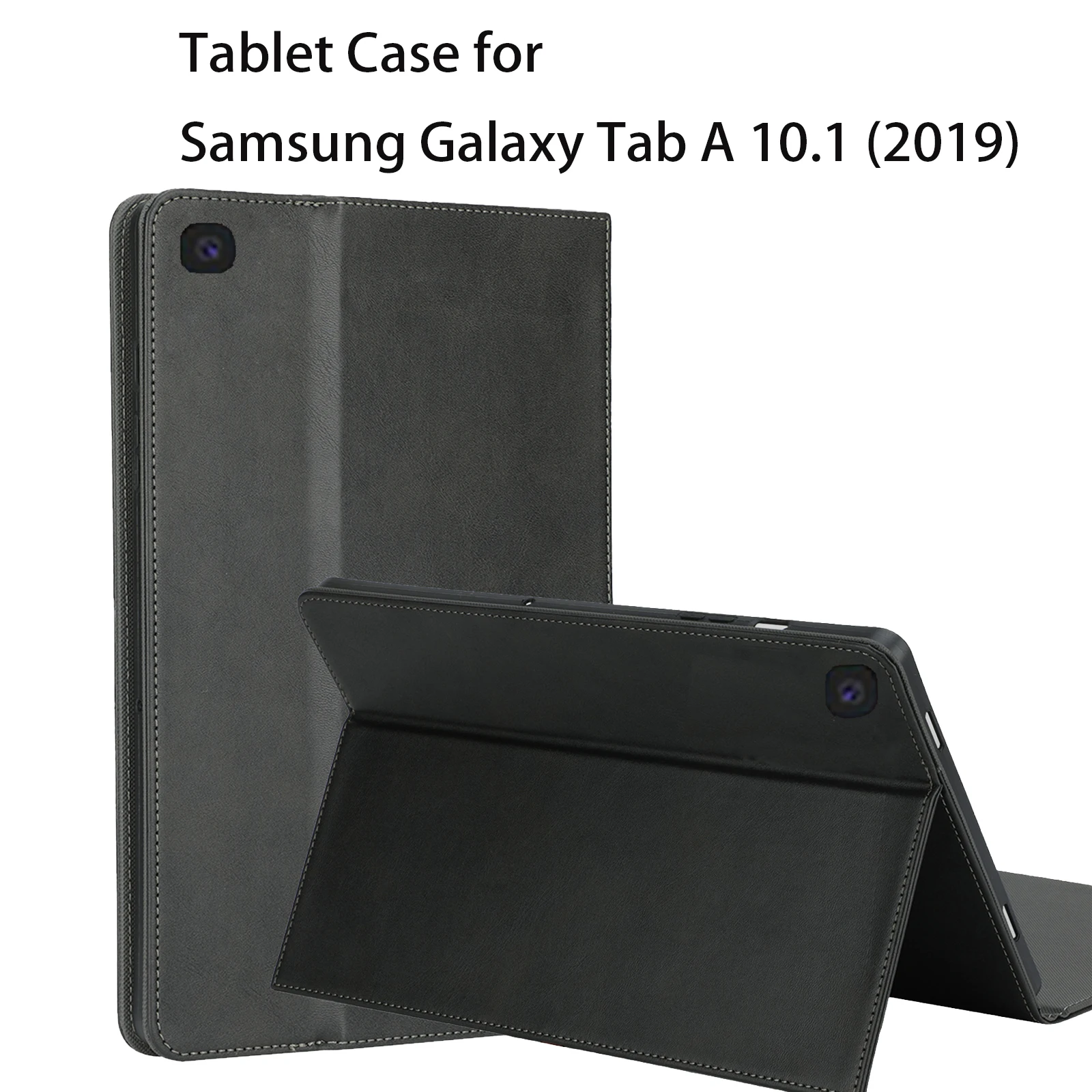 Tablet Case for Samsung Galaxy Tab A 10.1 (2019) T510 Protective Cover Kickstand Function Shockproof (PU leather+ TPU Cover)