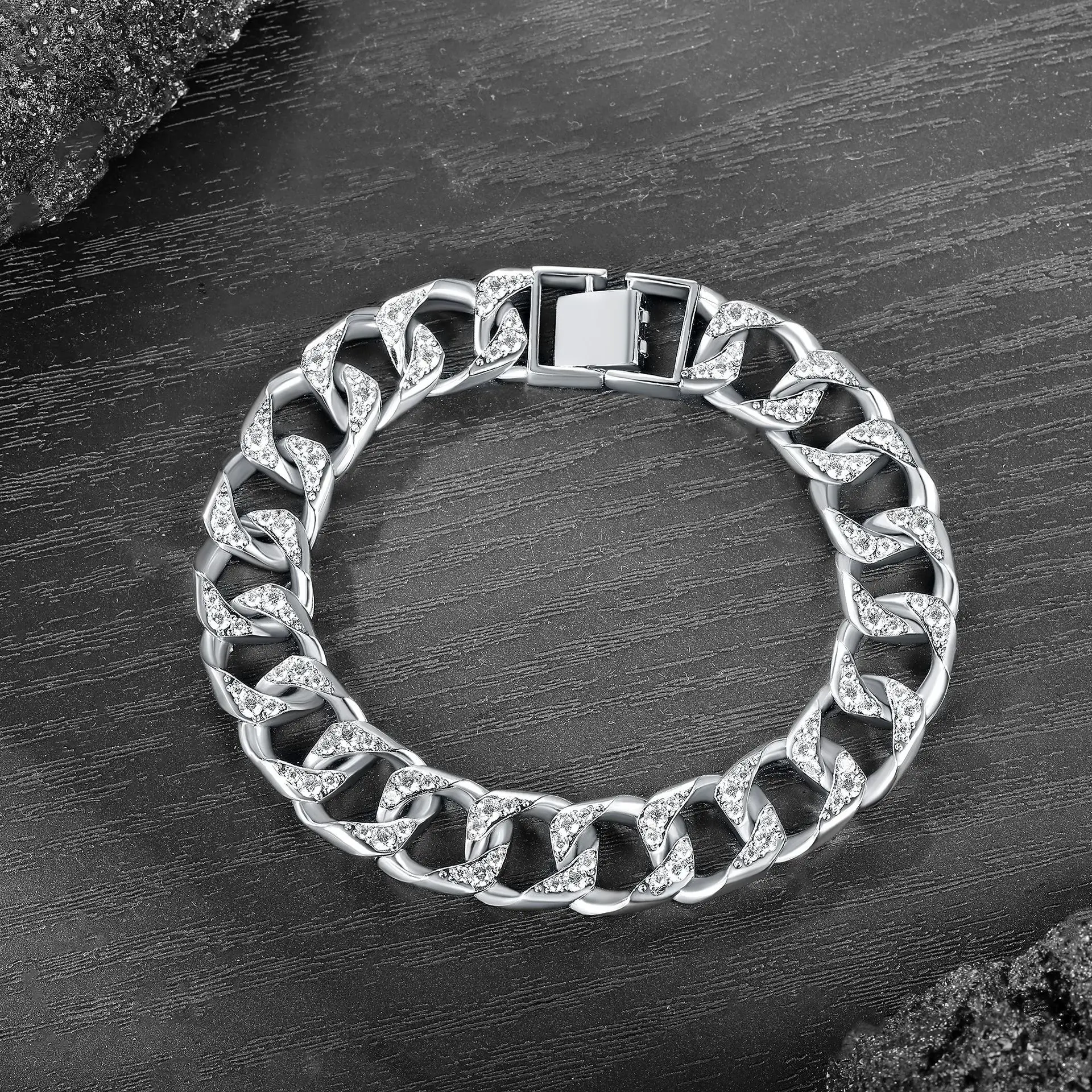 

Кубинский браслет 12 мм, браслет с пряжкой, медный кубинский браслет, дизайн тяжелой промышленности