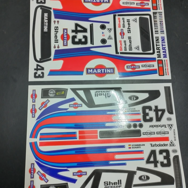 Martini Decal Sheet for 1/10 RC Drift car Clear body shell