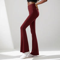 SVEIC Flare Leggings Gym Pants Sports Fitness High Waisted Workout Leggings Push Up Tights Women Running Training Yoga Clothing
