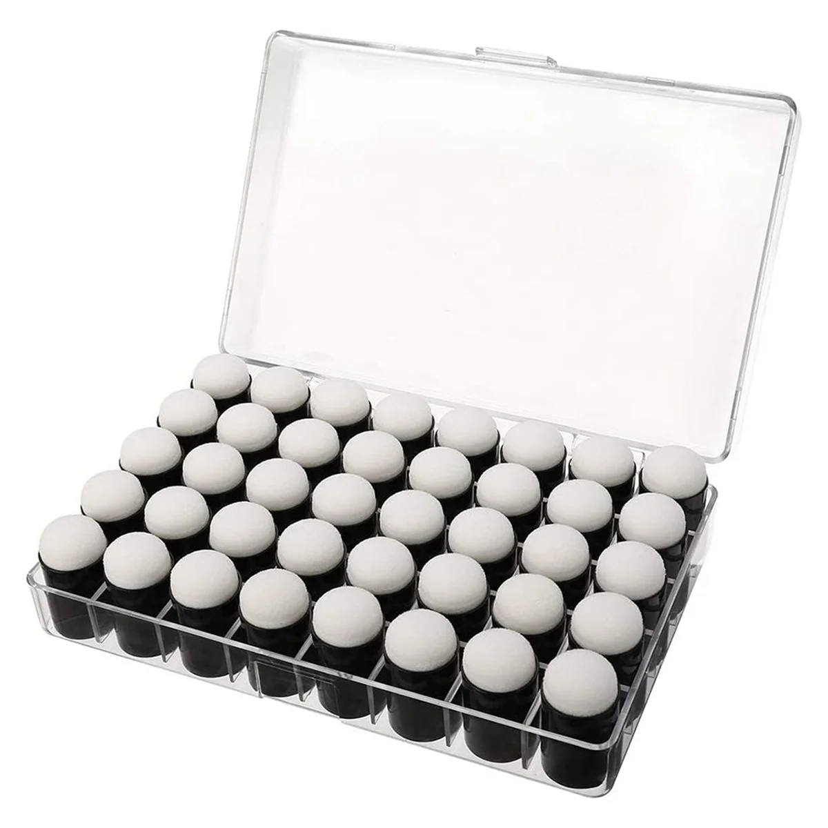 Gfc-40Pcs Finger Sponge Daubers, DIY Craft Handmade Finger Painting Sponge Set with Storage Box for Crafting Painting