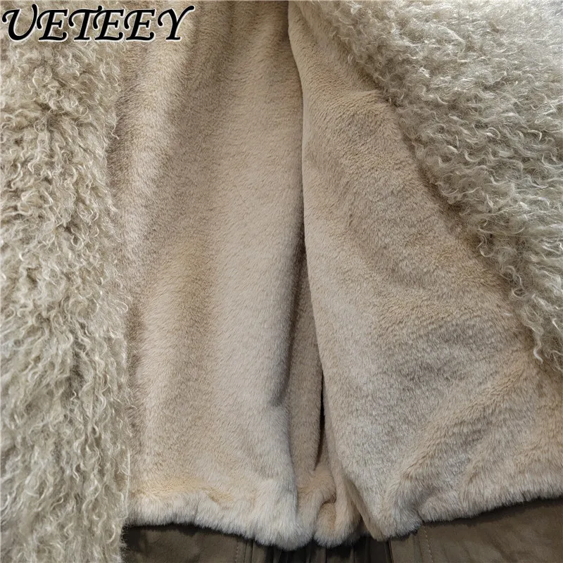 2025 가을 겨울 신상 패셔너블 우아한 스타일리시 숏 재킷 캐주얼 심플 대형 라펠 다용도 인조 모피 코트