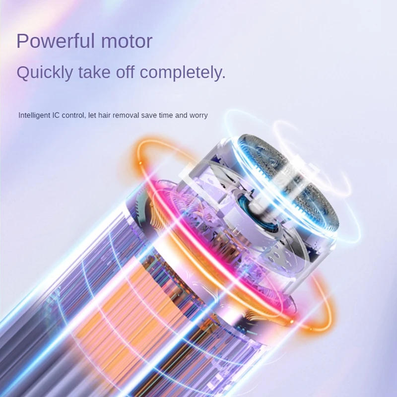 حار بيكيني المتقلب للنساء غير مؤلم إزالة الشعر السيدات مقاوم للماء الرطب والجاف 2 في 1 ماكينة حلاقة للسيدات لشعر العانة وشعر الوجه